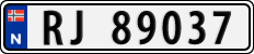 License plate of Norway, Cars
