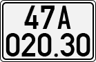 License plate of Vietnam, Cars