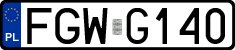License plates of Poland, Regular car plates
