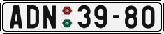 License plate of the Czech Republic, Cars (1960)