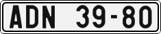 License plate of the Czech Republic, Cars (1960)