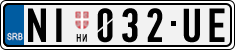 License plate of Serbia, Cars