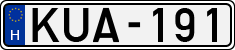 license plates of Hungary, Cars (1990)