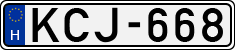 license plates of Hungary, Cars (1990)
