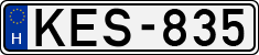 license plates of Hungary, Cars (1990)