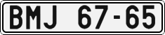 License plate of the Czech Republic, Cars (1960)