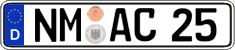 German license plate, Regular plates