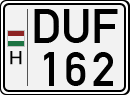 license plates of Hungary, Cars (1990)