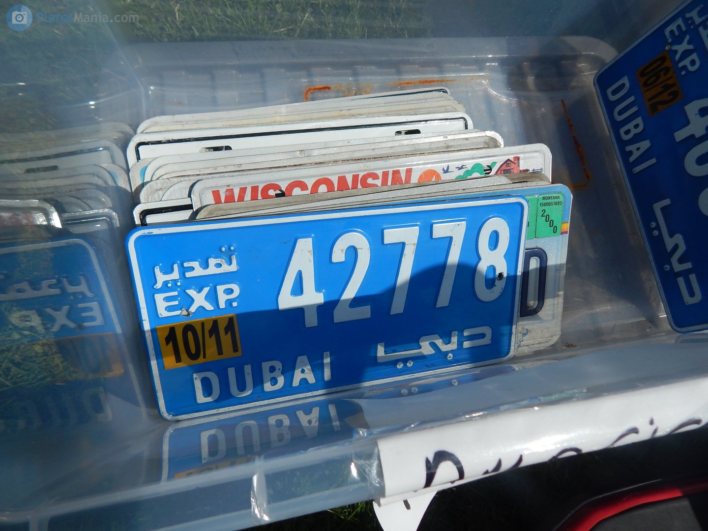 42778, License plate without vehicle 