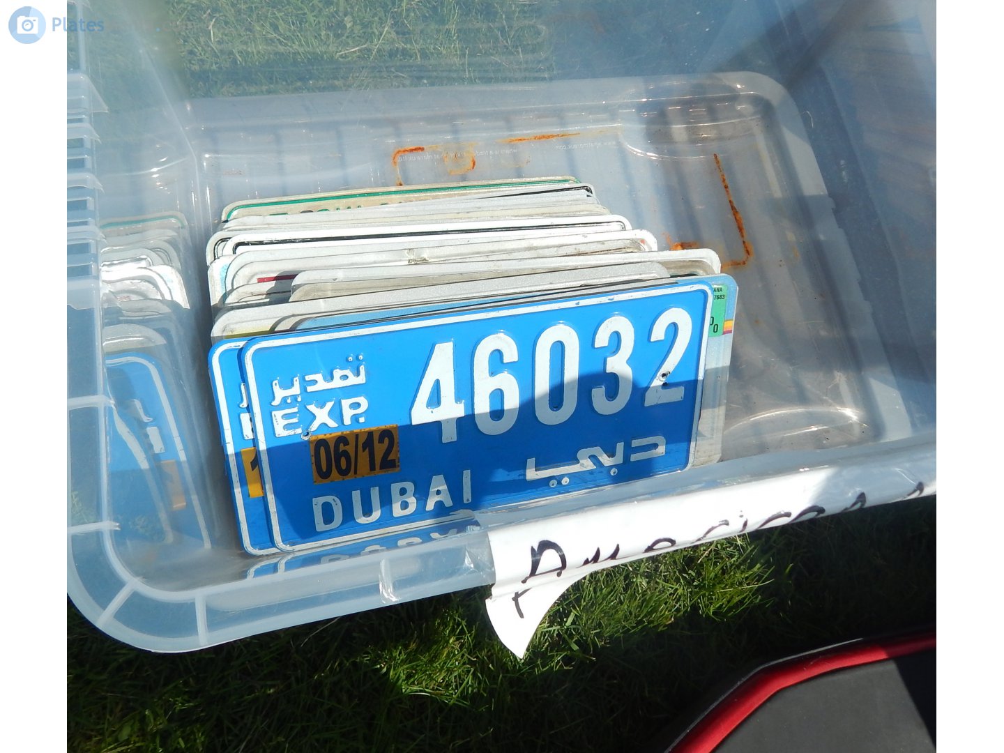 46032, License plate without vehicle 