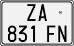 License plate of Italy, Cars (1994 year series)