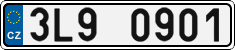 License plate of the Czech Republic, Cars (2001)