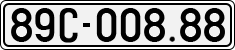 License plate of Vietnam, Cars