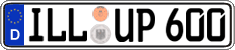 German license plate, Regular plates