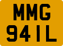 License plate of the United Kingdom, 1963 year system