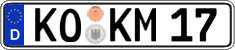 German license plate, Regular plates
