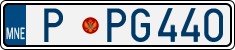 License plate of Montenegro, Police