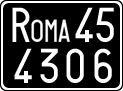 License plate of Italy, Cars (1927 year series)
