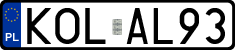 License plates of Poland, Regular car plates