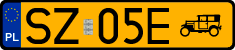 License plates of Poland, Oldtimers