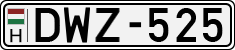 license plates of Hungary, Cars (1990)
