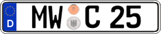 German license plate, Regular plates