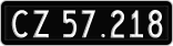 License plate of Denmark, 1958/1966-1976 - system
