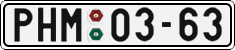 License plate of the Czech Republic, Cars (1960)