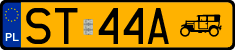 License plates of Poland, Oldtimers