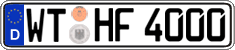 German license plate, Regular plates