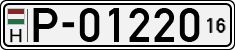 license plates of Hungary, Temporary (1990)