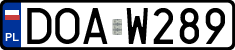 License plates of Poland, Regular car plates