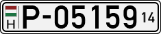 license plates of Hungary, Temporary (1990)
