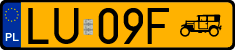 License plates of Poland, Oldtimers