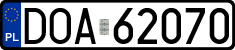License plates of Poland, Regular car plates