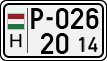 license plates of Hungary, Temporary (1990)