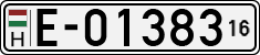 license plates of Hungary, Temporary (1990)