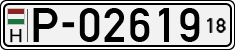 license plates of Hungary, Temporary (1990)