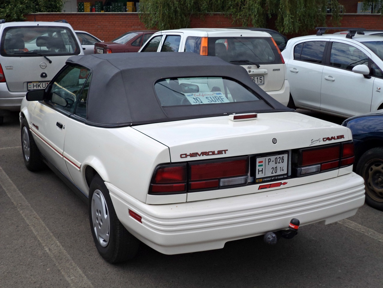 P-02620 14, Chevrolet Cavalier 2nd gen 2-door Convertible (C67/F67; J-body), facelift, 1990–1994