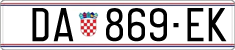 License plate of Croatia, Regular plates