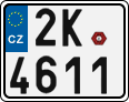 License plate of the Czech Republic, Motorcycles (2001)