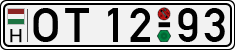 license plates of Hungary, Oldtimers (1990)