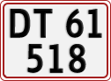 License plate of Denmark, Regular plates