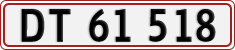 License plate of Denmark, Regular plates