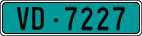 License plate of Switzerland, Agricultural vehicles (green)