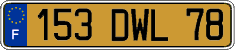 French license plate, FNI