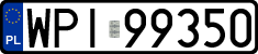 License plates of Poland, Regular car plates
