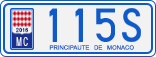 License plate of Monaco, Cars