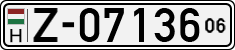 license plates of Hungary, Temporary (1990)