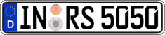German license plate, Regular plates